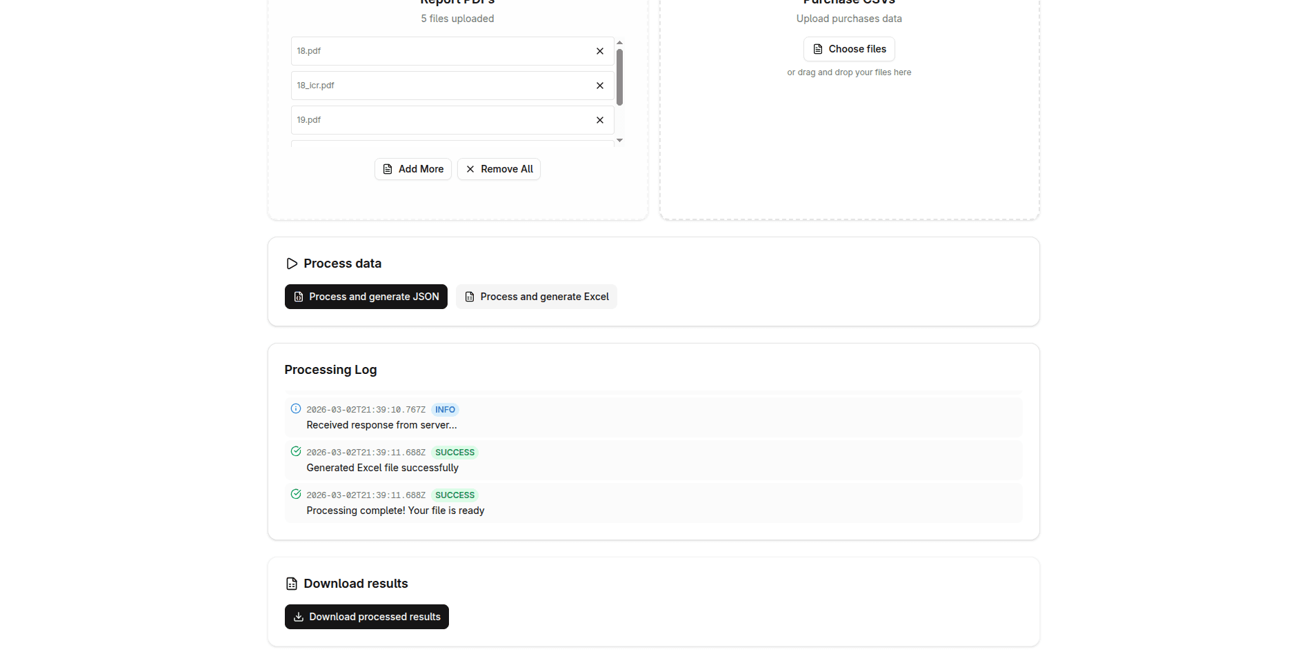 Automated consolidated reporting spreadsheet
